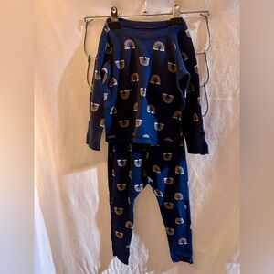 Hanna Andersson Navy Rainbow Kids Pajama Set 2T PJs Pride Unisex Boys Girls